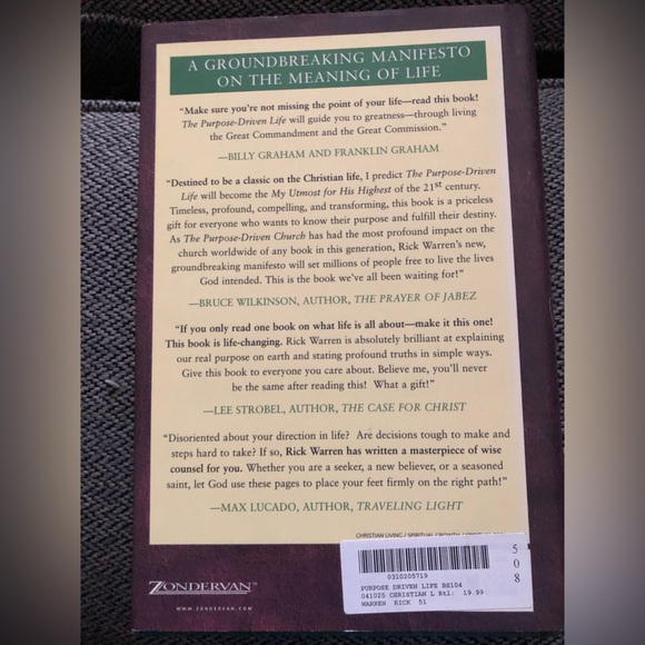 The Purpose Driven Life Hardcover Book - Picture 2 of 2
